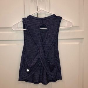 lulu lemon open cross back tank top